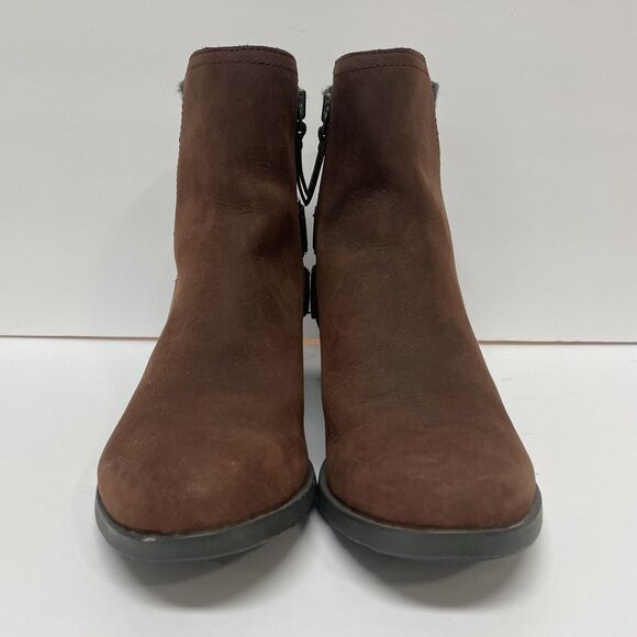 SOREL Lolla Waterproof Leather Ankle Boot Womens Size 8 LL5317-628 Chestnut EUC - Picture 3 of 9